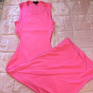Love Hot Pink Ribbed Tank Top